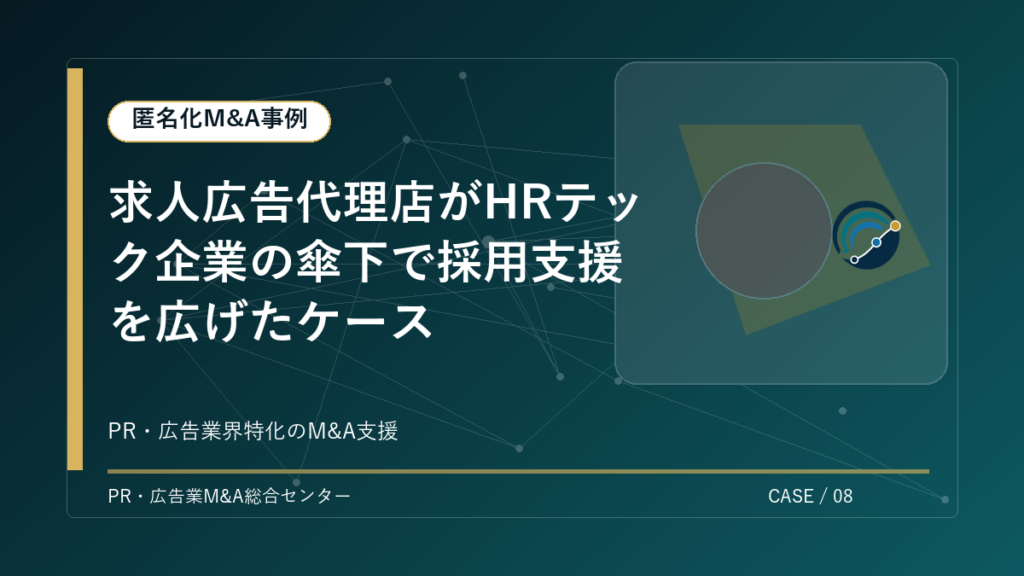 【匿名化M&A事例】求人広告代理店がHRテック企業の傘下で採用支援を広げたケース アイキャッチ