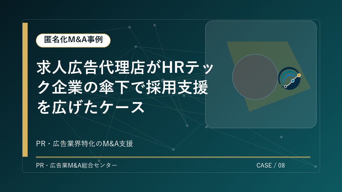 【匿名化M&A事例】求人広告代理店がHRテック企業の傘下で採用支援を広げたケース アイキャッチ