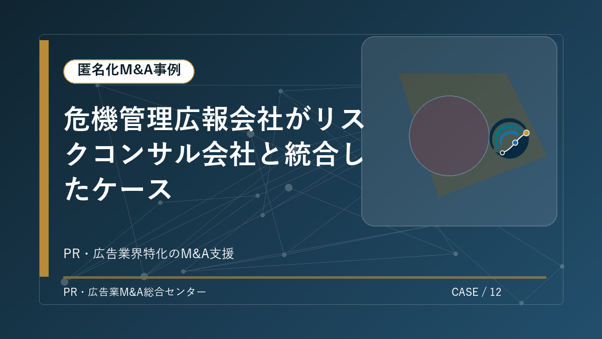 【匿名化M&A事例】危機管理広報会社がリスクコンサル会社と統合したケース アイキャッチ