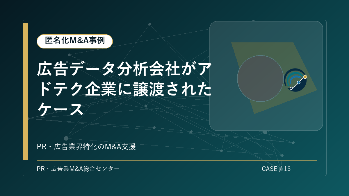 【匿名化M&A事例】広告データ分析会社がアドテク企業に譲渡されたケース アイキャッチ