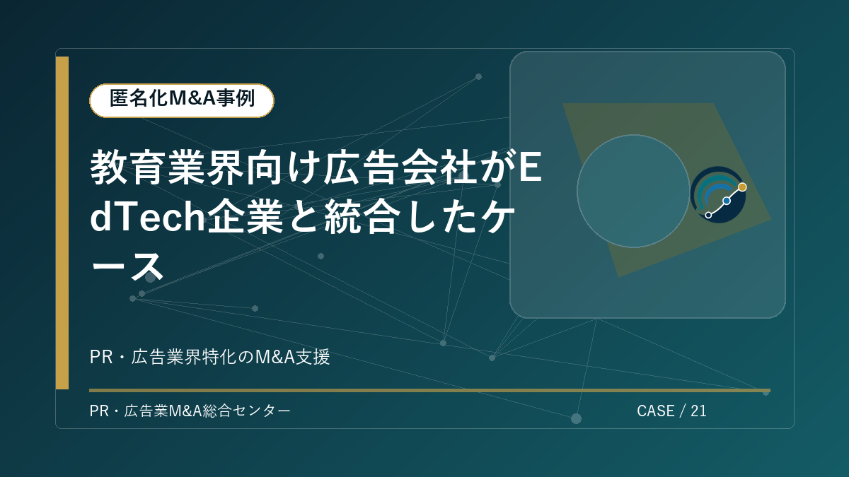 【匿名化M&A事例】教育業界向け広告会社がEdTech企業と統合したケース アイキャッチ