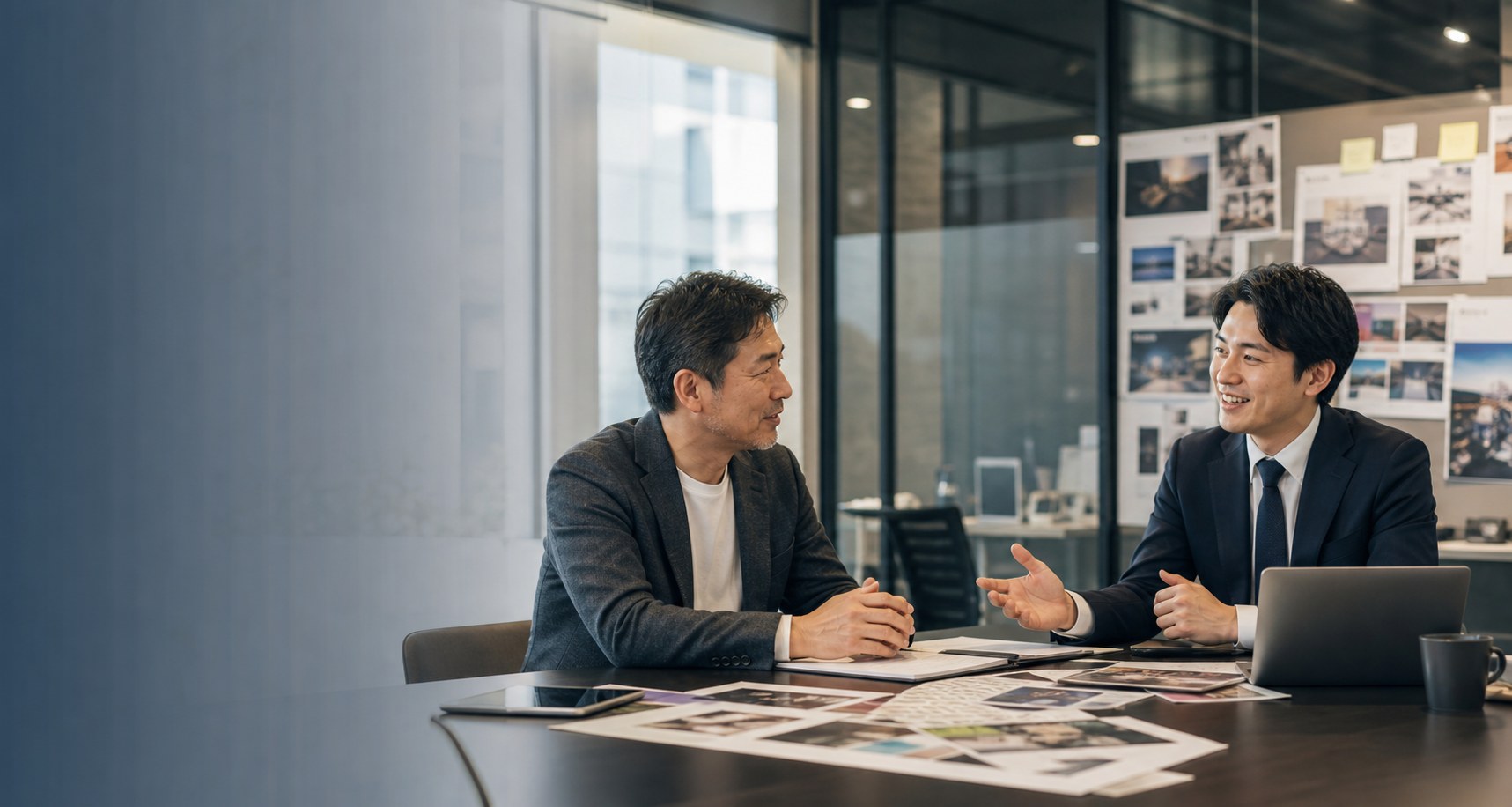 PR・広告業のM&A相談を行うビジネス面談のイメージ